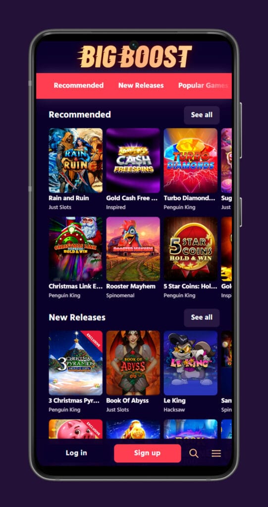 hovedside bigboost casino